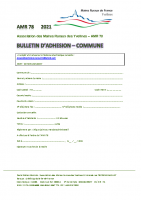 BULLETIN D’ADHESION COMMUNE AMR 78 – 2021